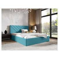 Eka Čalouněná postel LIZA 160x200 cm Barva látky Trinity: (2313) Modrá, Úložný prostor: Bez úlož