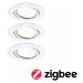 PAULMANN LED vestavné svítidlo Smart Home Zigbee Base Coin základní sada výklopné kruhové 90mm 2