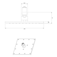 OMNIRES SLIMLINE dešťová sprcha, 20 x 20 cm chrom /CR/ WG220CR