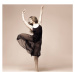 Fotografie Ballet dancer woman black dress. Studio shot., utkamandarinka, 40x40 cm