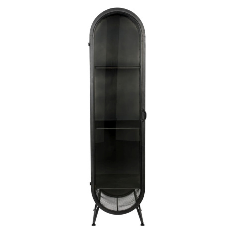 Černá kovová vitrína 46x181 cm Oval – Dutchbone