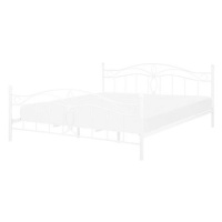 BELIANI zdobená postel ANTLIA 180 × 200 cm, kovová, bílá
