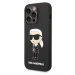 Zadní kryt Karl Lagerfeld Liquid Silicone Ikonik NFT pro Apple iPhone 15 Pro, black