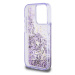 Guess hard kryt na iPhone 15 PRO 6.1" Purple Liquid Glitter Gold Stripe