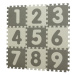 BABYDAN - Hrací podložka puzzle Grey s čísly 90 x 90 cm