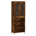 vidaXL Skříň highboard kouřový dub 69,5 x 34 x 180 cm kompozitní dřevo