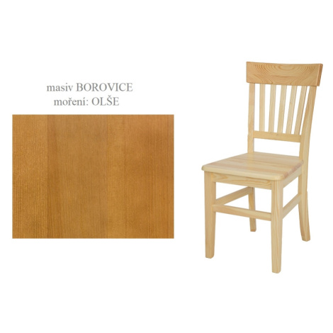 Jídelní židle RUFINA I, masiv borovice/moření: olše Drewmax