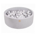 Suchý bazének s míčky 90 x 30 cm, 200 míčků, světle šedá: šedá, bílá