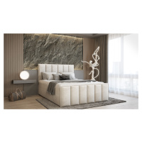 SFAB Kontinentální čalouněná postel VERONA (160x200 cm) Látka Velutto: Velutto 02 - Béžová