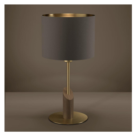Eglo 390337 - Stolní lampa SANTANDRIA 1xE27/40W/230V hnědá/zlatá 390337