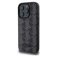 Pouzdro Lacoste pro iPhone 16 Pro 6.3 černé Blend Monogram MagSafe