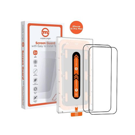 Mobile Origin Orange Screen Guard iPhone 15 Pro Max 2ks s aplikátorem