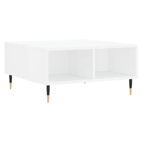 vidaXL Konferenční stolek lesklý bílý 60 x 60 x 30 cm kompozitní dřevo