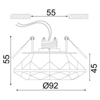 ACA Lighting Crystal zapuštěné a bodové svítidlo SD8016T4G4