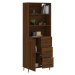 vidaXL Skříň highboard hnědý dub 69,5 x 34 x 180 cm kompozitní dřevo