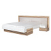 Manželská postel reno 160x200cm - ořech baltimore/bílý lux