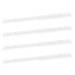 Shumee Nástěnné 4 ks vysoký lesk bílé 100×9×3 cm, 326656