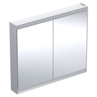 Geberit ONE - Zrcadlová skříňka s LED osvětlením, 1050x900x150 mm, 2 dvířka, hliník 505.814.00.1