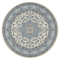 Nouristan - Hanse Home koberce Kruhový koberec Mirkan 104442 Cream/Skyblue Rozměry koberců: 160x