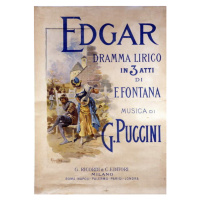 Hohenstein, Adolfo - Obrazová reprodukce Poster for the opera “Edgar” by composer Giacomo Puccin