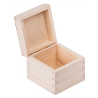 FK Dřevěná krabička - 10x10x8 cm, Přírodní