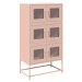 vidaXL Skříň highboard růžová 68x39x123 cm ocel