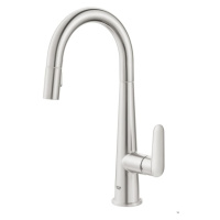 Dřezová baterie Grohe Veletto s vytahovací sprškou, 2 proudy supersteel 30419DC0