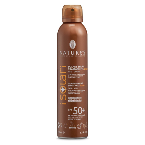 Nature´s i Solari Opalovací transparentní sprej pro děti SPF50+ 200 ml