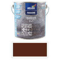 TESSAROL Direct 3in1 - antikorozní barva na kov 2.5 l Středně hnědá RAL 8011