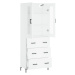 vidaXL Skříň highboard bílá 69,5 x 34 x 180 cm kompozitní dřevo