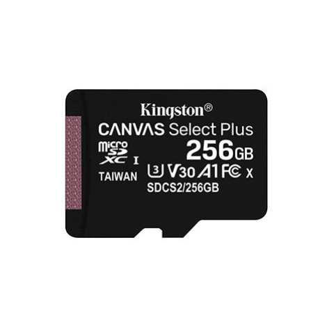 Kingston paměťová karta Canvas Select Plus, 256GB, micro SDXC, SDCS2/256GBSP, UHS-I U1 (Class 10