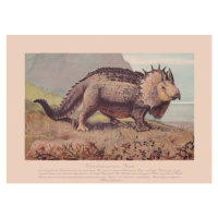 Ilustrace Triceratops prorsus, chromolithograph, published in 1900, ZU_09, 40 × 30 cm