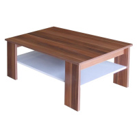 Konferenční stolek SUMBA — ořech/bílá, 90×55×41