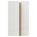 Polysan ESCA GOLD MATT jednodílná sprchová zástěna k instalaci ke stěně, kouřové sklo, 1100 mm