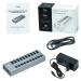 i-tec USB 3.0 Charging HUB 10 Port + Power Adaptér 48 W stříbr