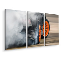 MyBestHome BOX Vícedílné plátno Unášené Auto V Oblaku Kouře Varianta: 80x120