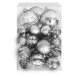 Vánoční kuličky - stříbrné KL-21X08 (36ks)