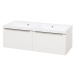 MEREO Mailo, koupelnová skříňka s umyvadlem z litého mramoru 121 cm, bílá, chrom madlo CN518M