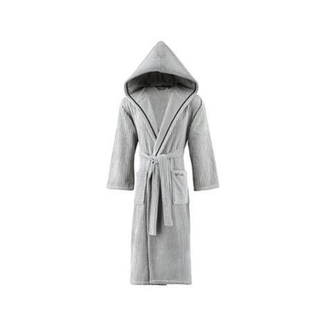 Soft Cotton - Unisex župan Stripe s kapucí, šedá, L