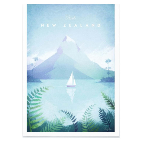 Plakát Travelposter New Zealand, 30 x 40 cm