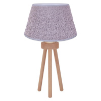 - Stolní lampa BOUCLE 1xE27/15W/230V pr. 28 cm šedá/dřevo