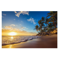 Plakát, Obraz - Beach - Sunset, (120 x 80 cm)