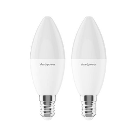 AlzaPower LED 8-55W, E14, 4000K, set 2ks