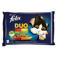 Felix Fantastic DUO jehněčí a kuře s rajčaty, vepřové a zvěřina s cuketou 4 x 85 g