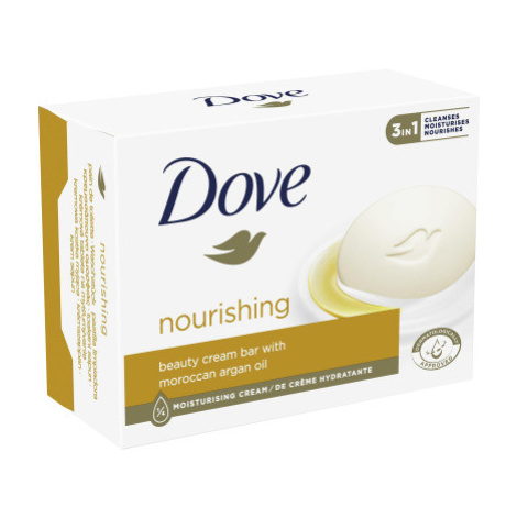 Dove tuhé mýdlo Nourishing s arganovým olejem, 4× 90 g