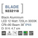 NOVA LUCE zapuštěné svítidlo BLADE černý hliník LED 12W 3000K 38st. IP65 výklopné 9232118