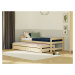 Benlemi Jednolůžková postel SIMPLY 90x200 3v1 s přistýlkou a 2 úložnými šuplíky Zvolte barvu: Tm