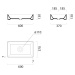GSI KUBE X keramické umyvadlo na desku, 60x37cm, creta mat