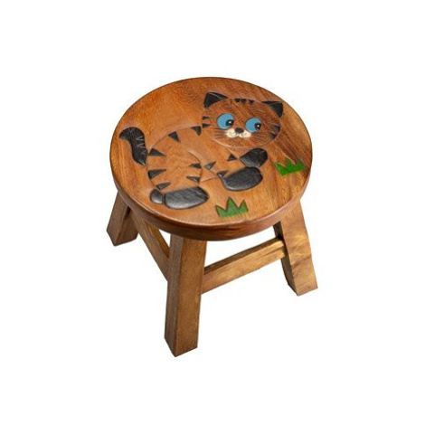 Dřevěná dětská stolička - KOŤÁTKO V TRÁVĚ AK Trading