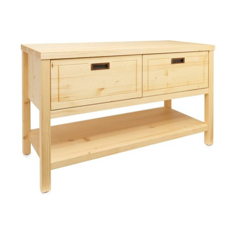 Koupelnová skříňka pod umyvadlo Naturel Country 120x72,5x51 cm přírodní COUNTRY120ZBUMNA